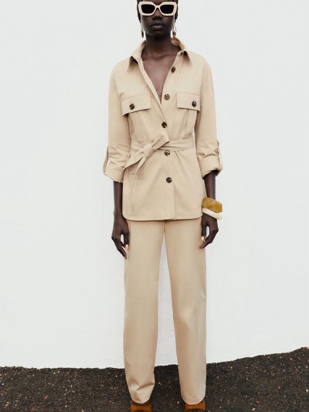 Zara Linen Blend Safari Jacket